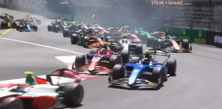 F2: ¡Gran largada de Colapinto para avanzar un puesto en Mónaco!