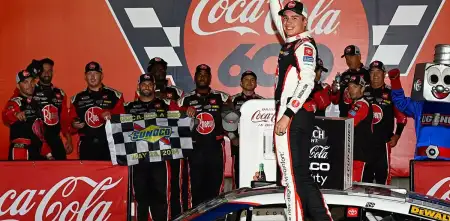 NASCAR: con la lluvia como protagonista, Christopher Bell ganó las Coca-Cola 600
