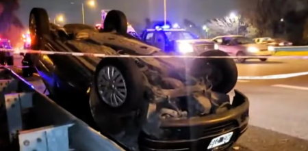 Robo, persecución y vuelco en la avenida General Paz