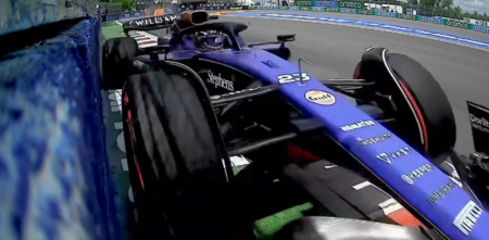 F1: Alex Albon chocó contra el muro en la tercera práctica del GP de Canadá