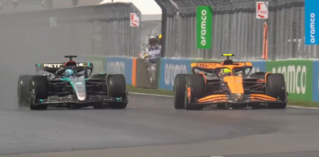 F1: Russell no pudo aguantar los ataques de Norris y Verstappen y perdió la punta en el GP de Canadá