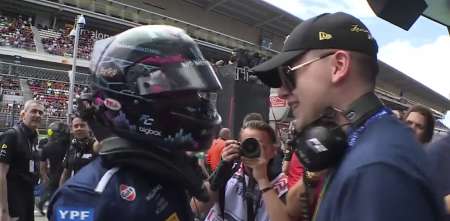 F2: ¡Gran encuentro! De Colapinto a Bizarrap tras el podio en Barcelona: "Me trajiste suerte"