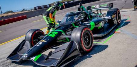 IndyCar: Agustín Canapino vio la bandera a cuadros en Laguna Seca