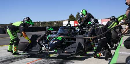 IndyCar: Canapino comenzó las pruebas con el sistema híbrido en Iowa