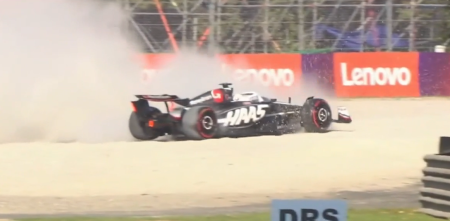 F1: el choque de Magnussen que generó la bandera roja en Monza