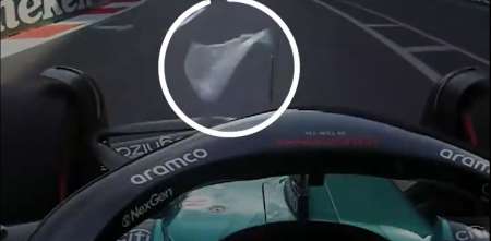 F1: el inconveniente que sufrió Alonso con una bolsa de plástico durante las prácticas en Baku