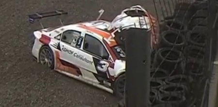 Top Race: durísimo accidente de Felippo bajó la lluvia en Buenos Aires