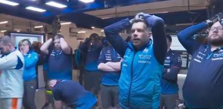 F1: la reacción de los mecánicos de Williams al choque de Colapinto en Las Vegas