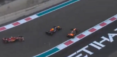 F1: el toque que generó la sanción a Verstappen en el arranque del GP de Abu Dhabi