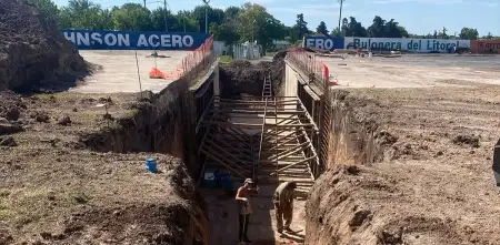 Avanzan los trabajos en el túnel del autódromo de Paraná