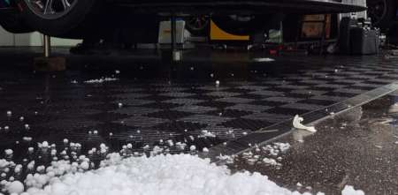 Una tormenta con granizo azotó los boxes del TCR South America en Rosario