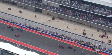 MotoGP: el caos se apoderó la largada de la carrera en Austin