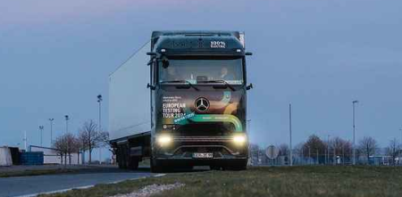 Con el camión eléctrico eActros 600, Mercedes-Benz Trucks busca un récord mundial Guinness