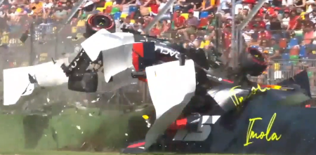 F1: el impactante golpe de Tsunoda que provocó la bandera roja en la clasificación del GP de Emilia Romagna