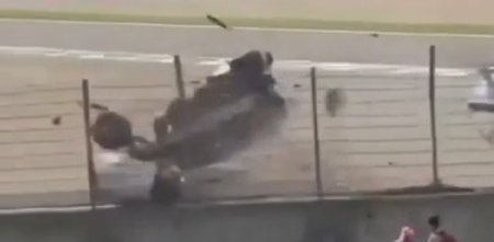 F1: ¡Impactante! Así se vivió desde la tribuna el fuerte accidente de Tsunoda en Imola