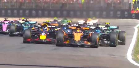 F1: la gran maniobra de Verstappen contra Piastri para ser líder del GP de Emilia-Romagna