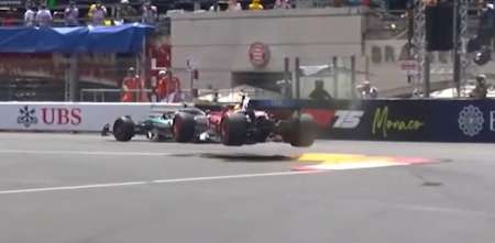 F1: el espectacular salto de Hamilton en la FP1 del GP de Mónaco