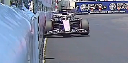 F1: Colapinto buscó el límite y rozó la pared en el tercer ensayo en Mónaco