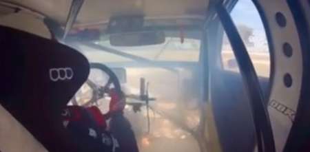 TN APAT: ¡Increíble! Se le prendió fuego el interior del auto en plena recta y no sufrió daños