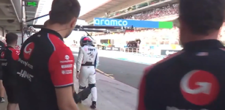 F1: la frustración de Colapinto al llegar a los boxes tras no completar la clasificación en España