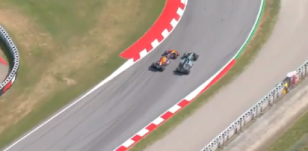 F1: así fue la maniobra por la que sancionaron a Verstappen en el cierre del GP de España