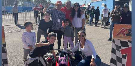 Salvador Werner, uno de los hijos de Mariano, logró su primer podio en el karting