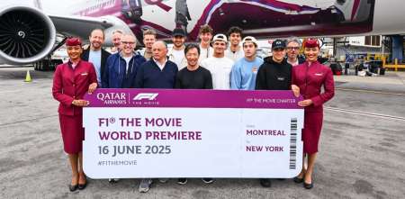 Colapinto viajó hacia Nueva York para la premier mundial de la película de la F1