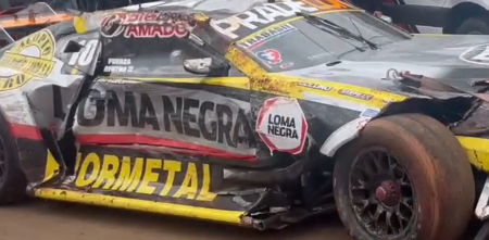 TC: así quedó el auto de Landa tras el duro golpe en el primer entrenamiento en Posadas