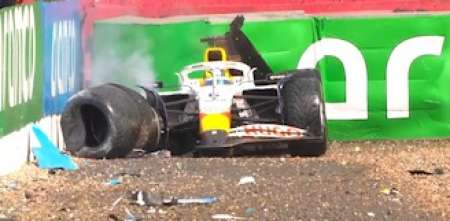 F1: Hadjar protagonizó un duro choque en el GP de Gran Bretaña