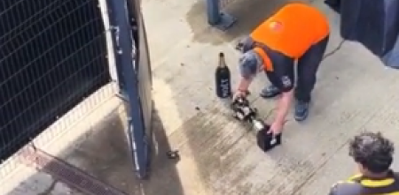 F1: ¡Volvió a pasar! McLaren rompió el trofeo en Silverstone