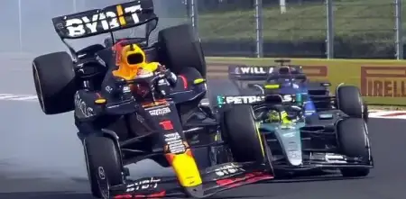 F1: el recordado incidente entre Hamilton y Verstappen en el GP de Hungría 2024