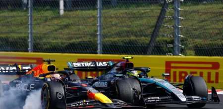 F1: el polémico toque entre Lewis Hamilton y Max Verstappen en el GP de Hungría de 2024