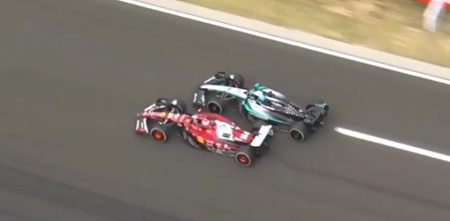 F1: ¡Casi se tocan! El milimétrico sobrepaso de Russell a Leclerc en el GP de Hungría