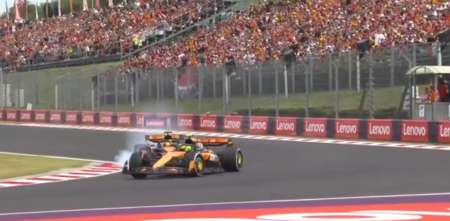 F1: ¡Al límite! Oscar Piastri se la jugó por la victoria y casí se toca con Lando Norris