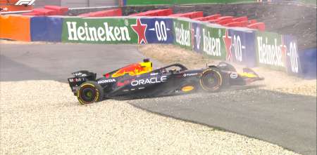 F1: el insólito despiste de Verstappen al final de la FP1 del GP de Países Bajos