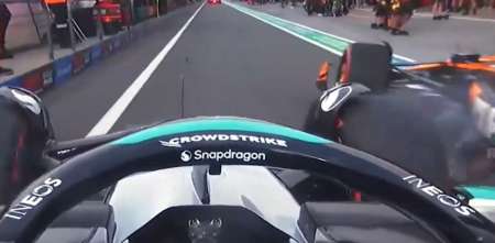 F1: ¡Insólito! Russell y Piastri se tocaron en el ingreso a boxes en plena FP2 en Zandvoort