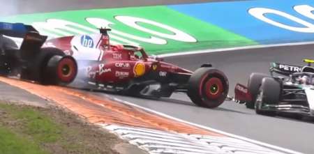 F1: el toque que provocó el abandono de Leclerc en el GP de Países Bajos