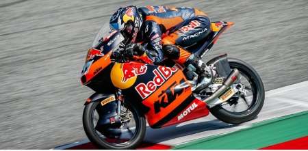 Moto3: Valentín Perrone terminó en lo más alto de la práctica clasificatoria del GP de Cataluña