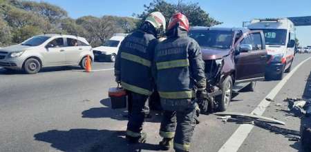 Caos en General Paz: tres heridos por un choque en cadena