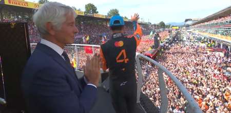 F1: ¡Los McLaren apuntados! Norris y Piastri fueron abucheados en el podio del GP de Italia