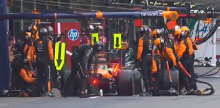 F1: Norris - McLaren y una compleja detención en boxes en el GP de Azerbaiyán