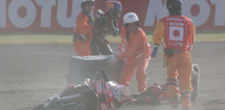 MotoGP: Jorge Martín sufrió una grave caída en la Sprint del GP de Japón y se volvió a lesionar