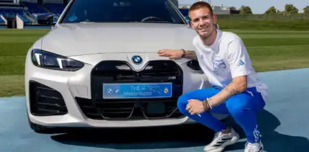 El flamante BMW de Franco Mastantuono