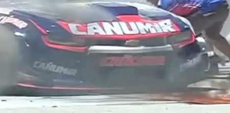 TC: ¡Atención! Fuego en el Camaro de Marcos Quijada