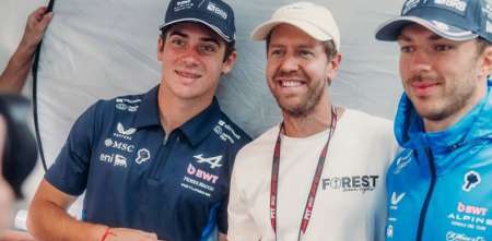 “Reunidos con una leyenda del deporte”, Colapinto se encontró con Sebastian Vettel en Brasil