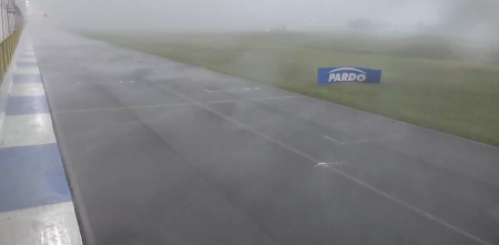 TC: un fuerte temporada de lluvia y viento obligó a detener la clasificación en La Pampa