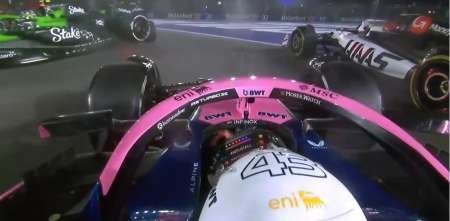 F1: así fue el toque que recibió Colapinto en la largada de Las Vegas y afectó el rendimiento del Alpine