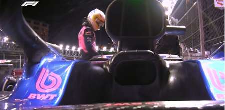 F1: Colapinto bajó del Alpine y revisó los daños en el GP de Las Vegas