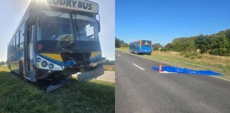 Un motociclista murió en un choque contra un colectivo