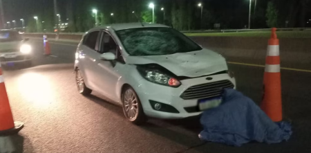 Murió un hombre tras ser atropellado por un auto en la Autopista Buenos Aires-La Plata